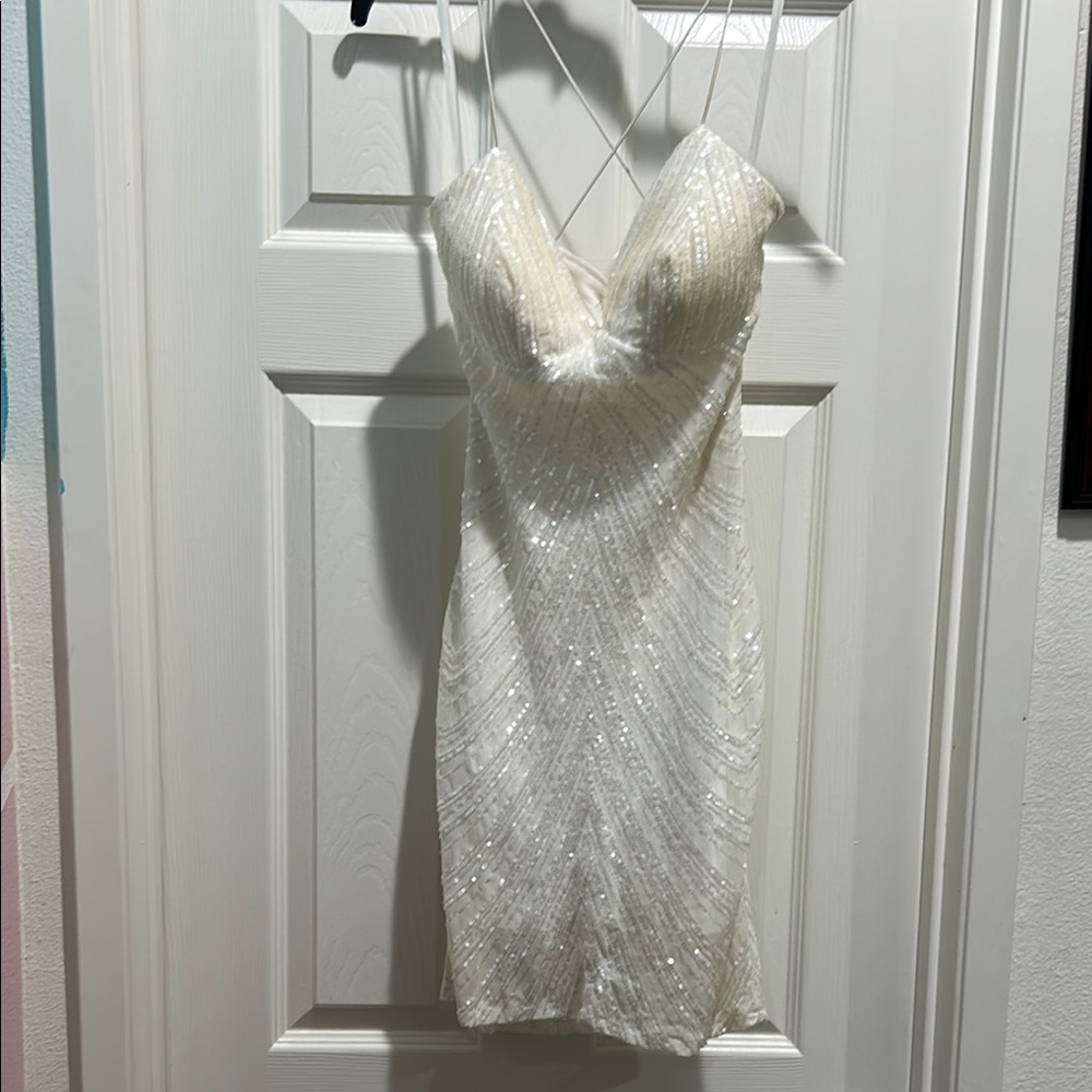 Windsor Cream Slip Dress Spaghetti Strap Mini